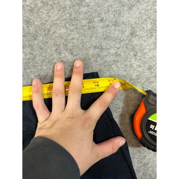 VINTAGE Sears Roebucks Corduroy Pants Mens 38x31 Black Perma Prest USA 70s 80s - Picture 3 of 7